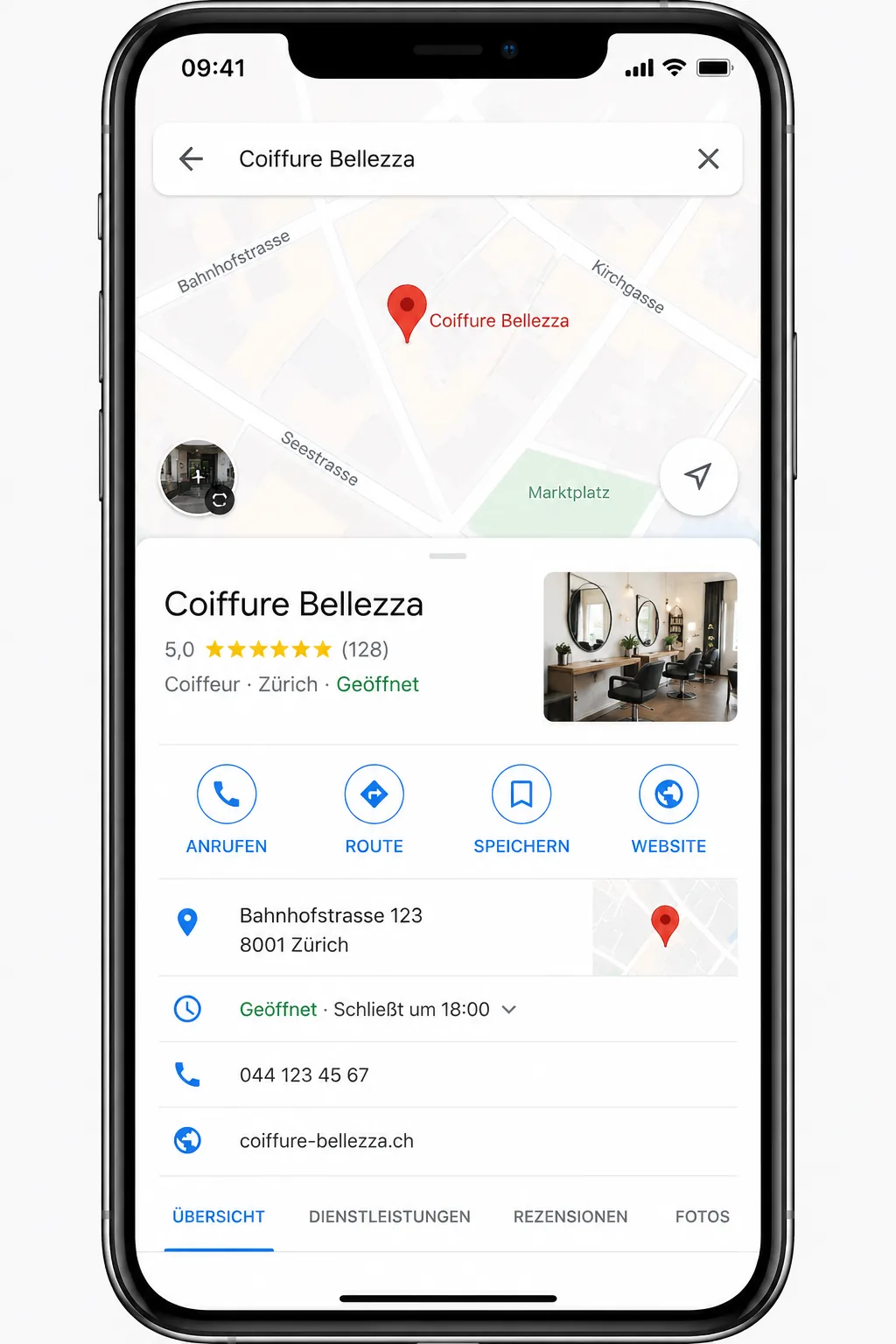 So erscheint ein lokaler Betrieb in der Google-Suche und in Maps.